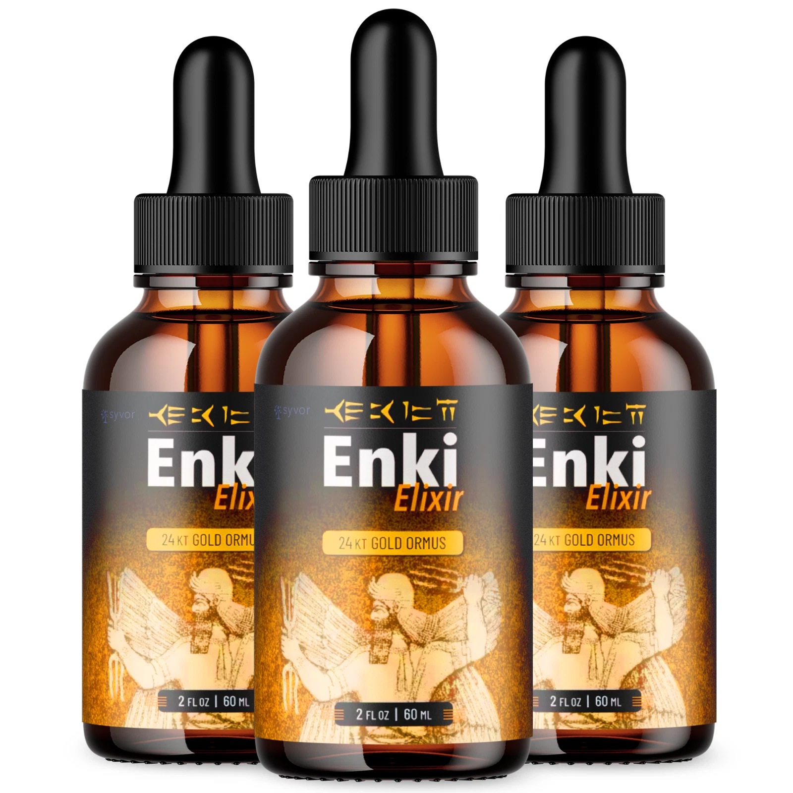 (3 Pack) Enki Elixir Advanced Supplement Drops Nootropic Brain Support 2ML