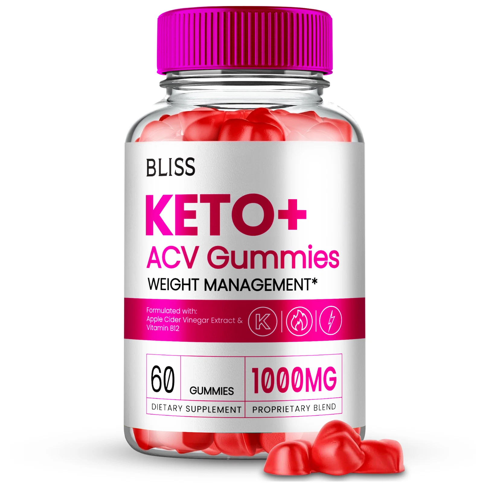 Bliss Keto ACV Gummies for Advanced Weight Loss and Burn Stubborn Fat 60ct