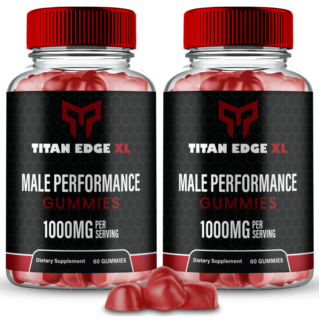 (2 Pack) Titan Edge XL Men Gummies, TitanEdgeXL Maximum Strength Male Gummies