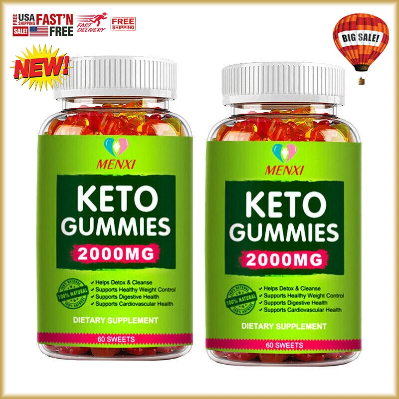 2×60pcs Keto Gummies - MCT Oil Infused & Rapid Ketosis Support Energy Mgmt Frml