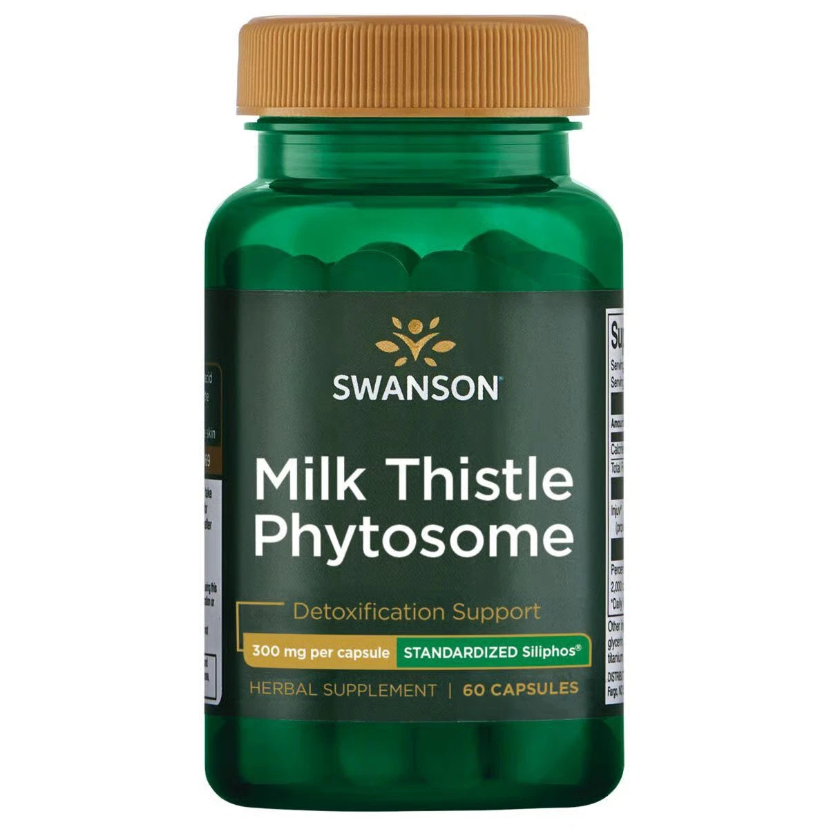 Swanson Milk Thistle Phytosome - Standardized Siliphos 300 mg 60 Capsules