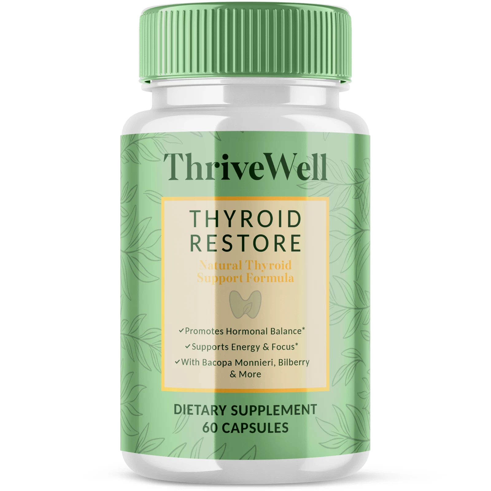 Thrive Well Thyroid Support Pills Advanced Formula Balance Support 60 Capsules