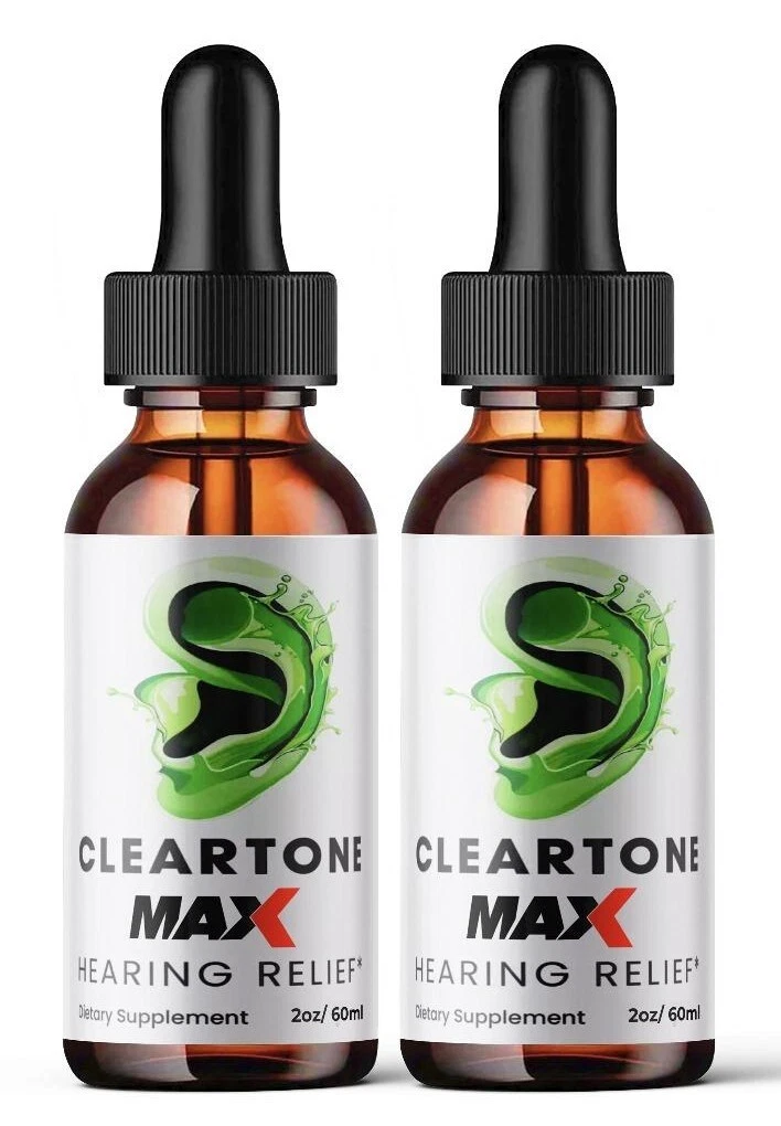 Cleartone MAX Hearing Relief Drops for Tinnitus Support (2 Pack)