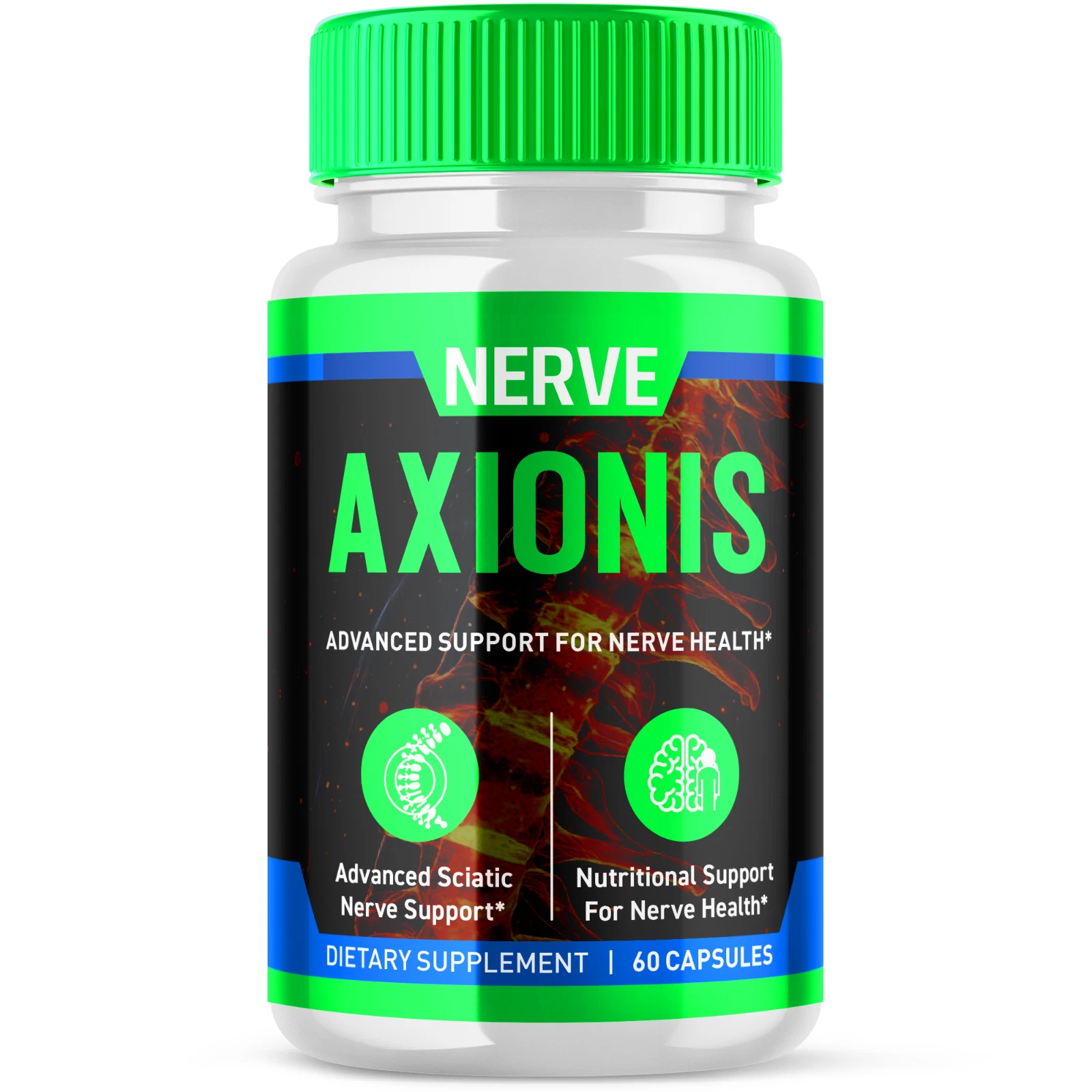 Axionis Advanced Nerve Support Formula Maximum Strength Vitamin 60 Capsules