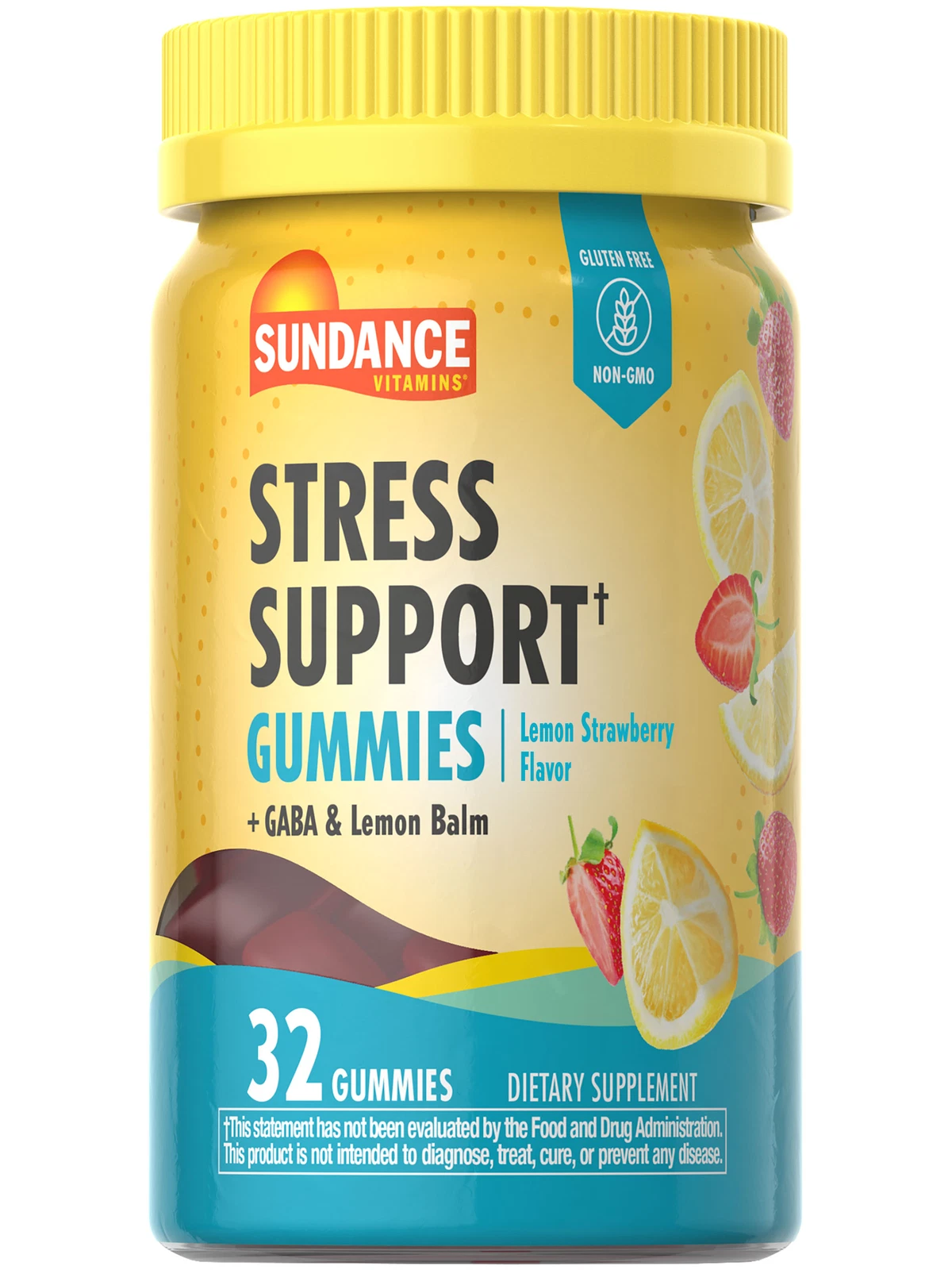 Stress Support Gummies | 32 Count | with GABA & Lemon Balm | by Sundance