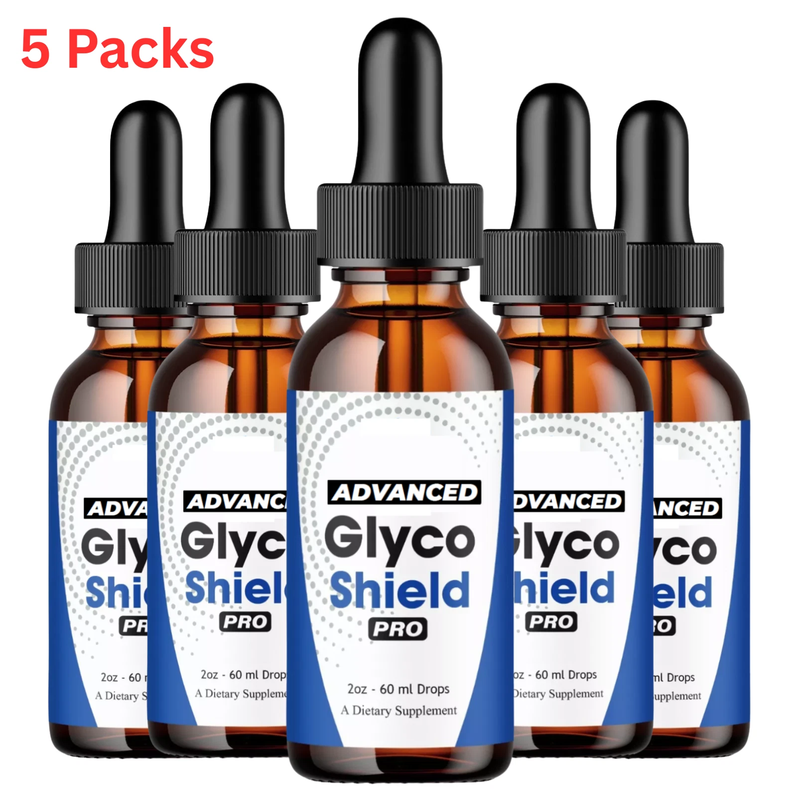 (5 Pack) Glyco Shield Blood Support Drops Advanced Vitamin Supplement 60ML