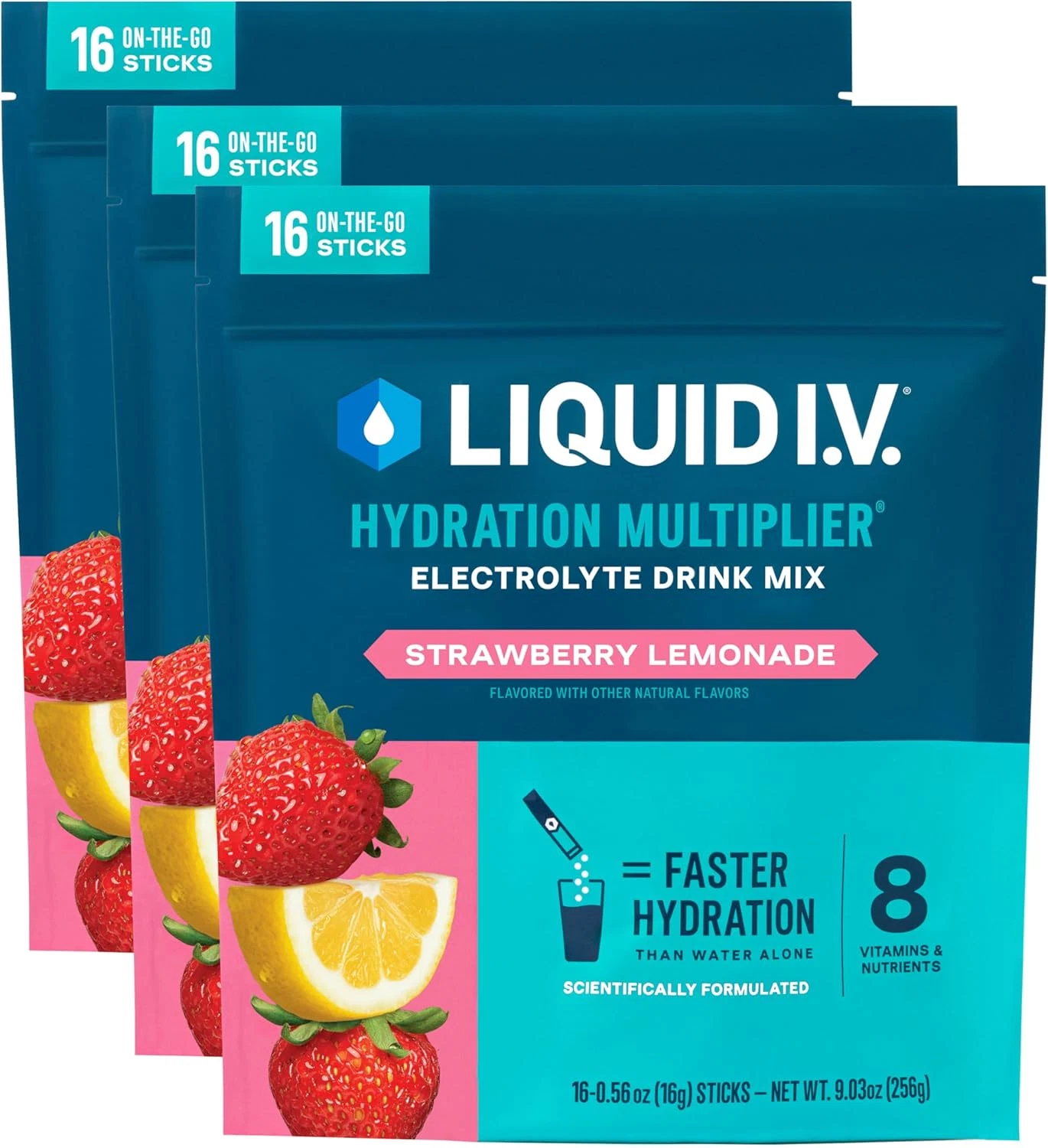 Liquid I.V.® Hydration Multiplier - Strawberry Lemonade Electrolyte, 48 Servings