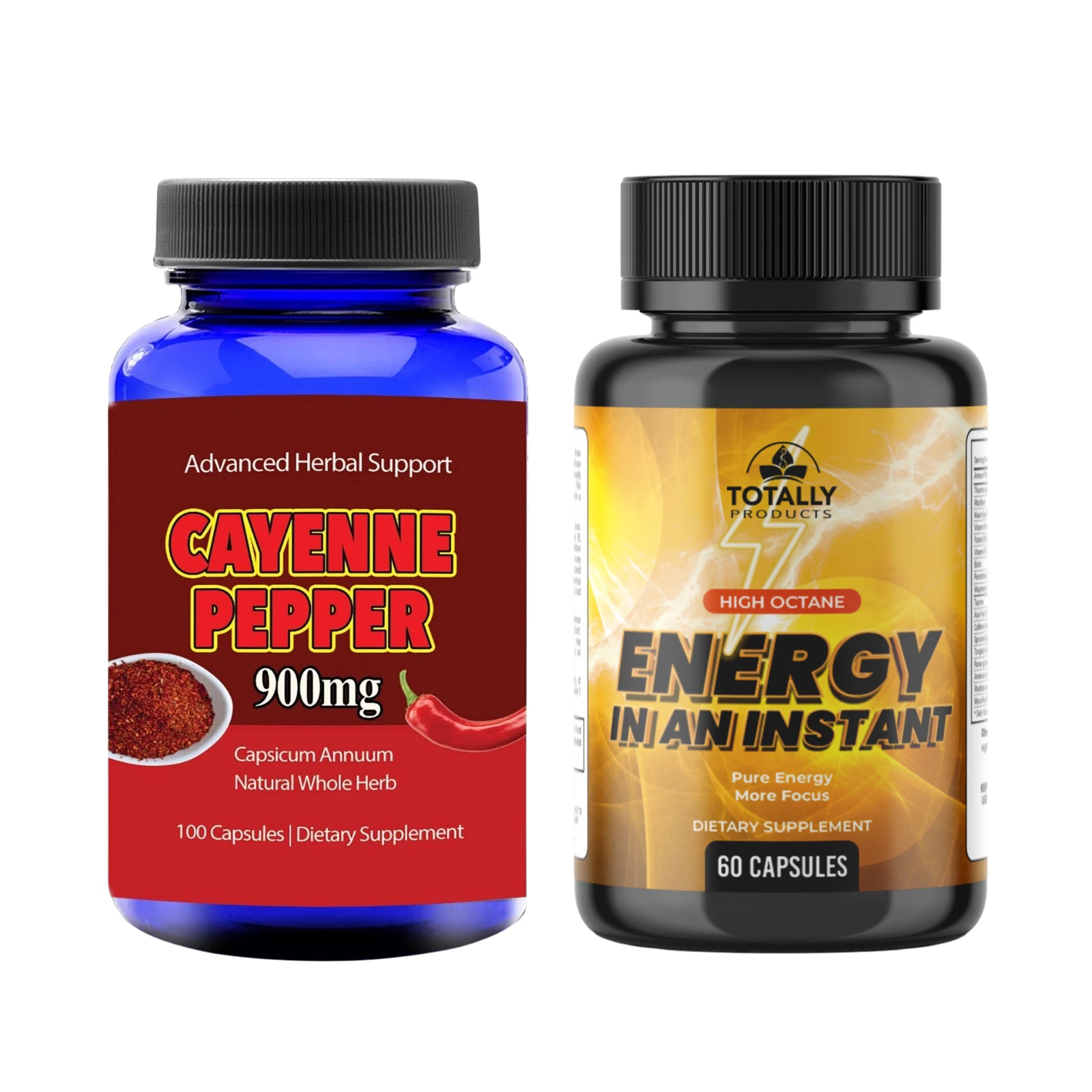 Cayenne Pepper Weight Loss Pills and Energy Boost Brain Health Memory Supplement