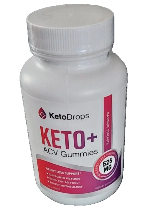Keto Drops KETO + ACV Weight Loss Support Supplement 525mg 30 Gummies Exp 1/26