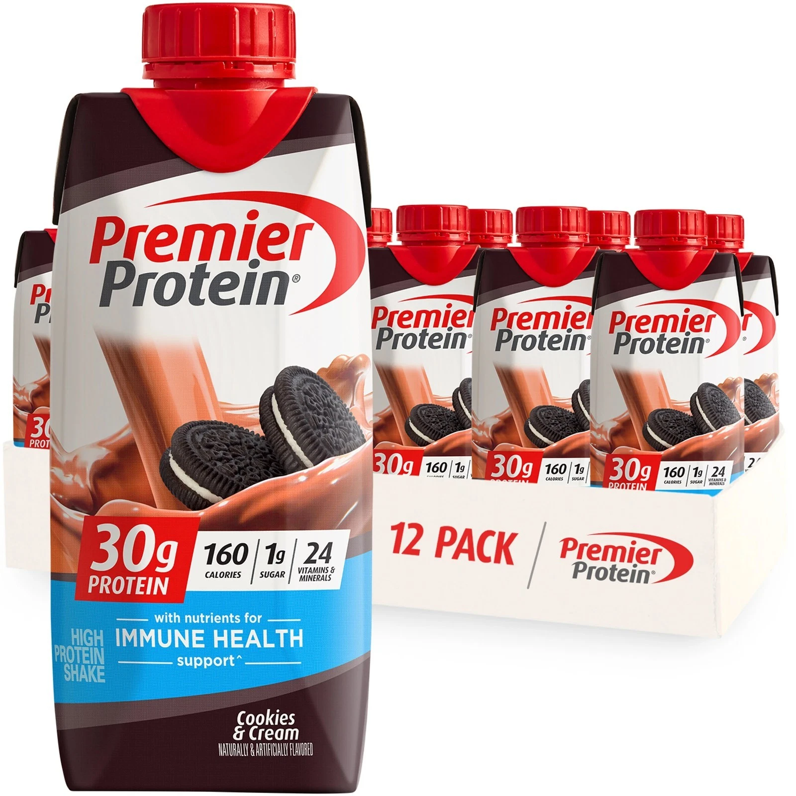 Protein Shake, Cookies & Cream, 30g Protein, 11 fl oz, 12 Ct
