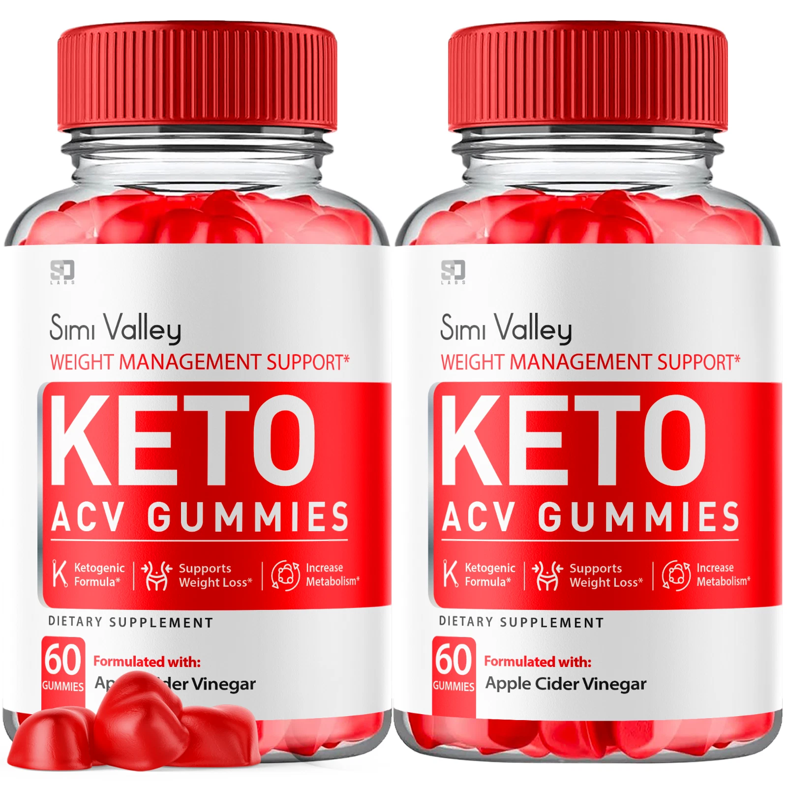 (2 Pack) Simi Valley Keto Gummies, SimiValley Keto ACV Gummies (120 Gummies)