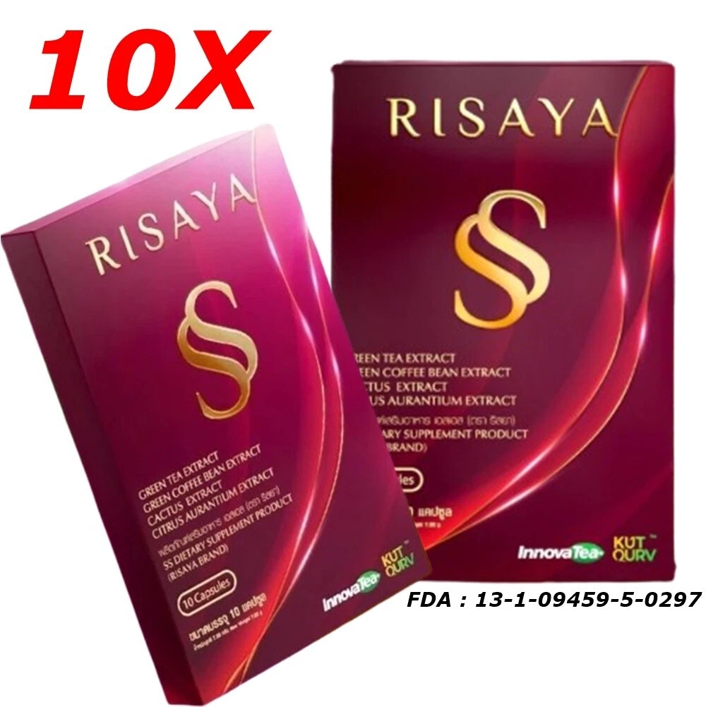 10X Risaya SS Natural Extract Supplement Metabolism Support Detox 10 Capsules