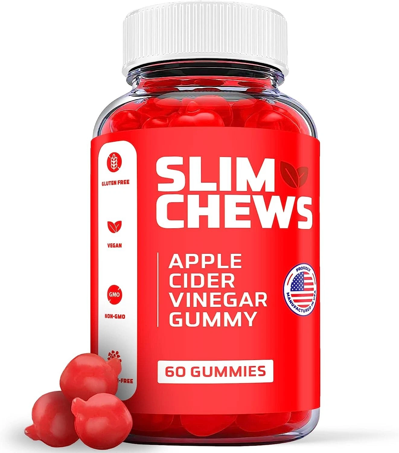 1 Pack - Slim Chews ACV Keto Gummies - Vegan, Weight Loss Supplement-60 Gummies