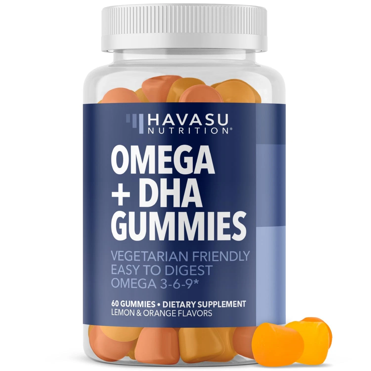 Omega 3 6 9 + DHA Gummies for Adults - Plant-Based Fish Oil Alternative with Chi