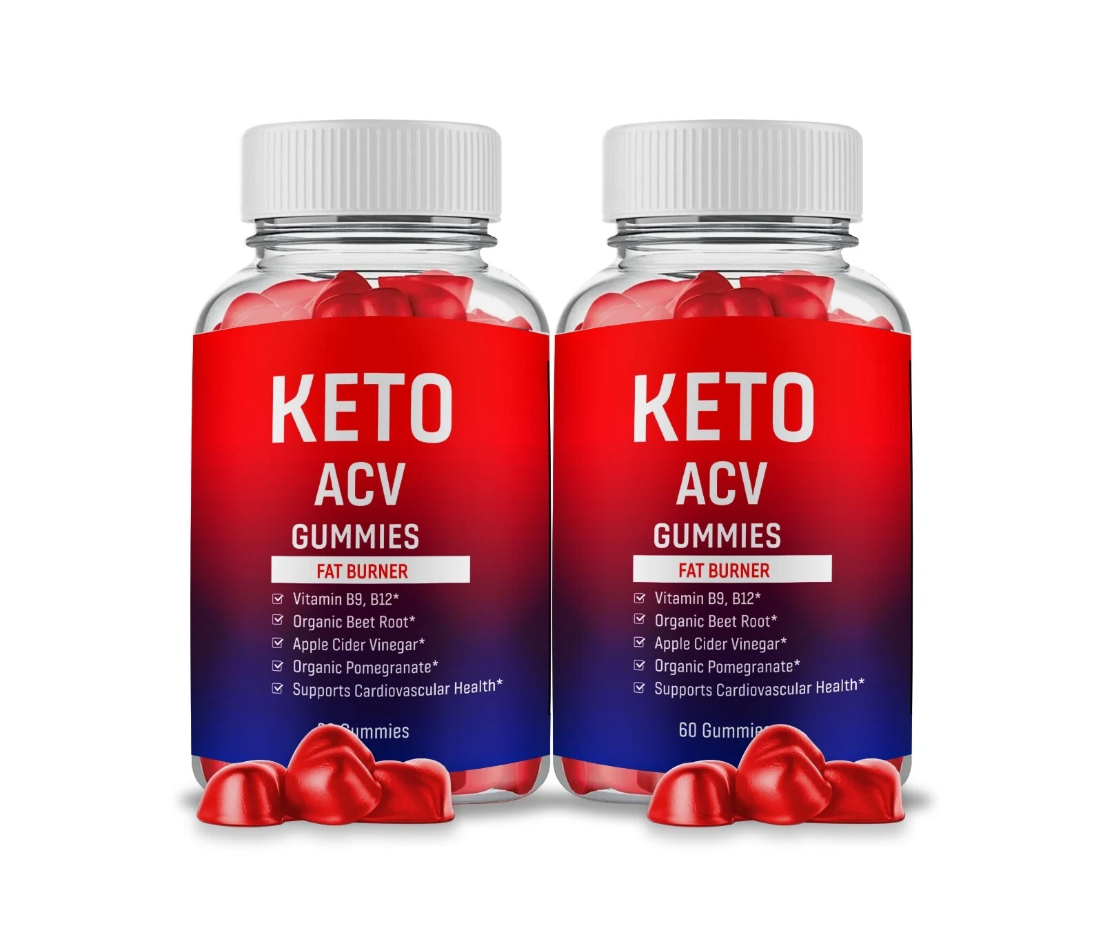 2 X Keto ACV Gummies 1,000mg Weight Loss Apple Cider Vinegar Maximum Strength