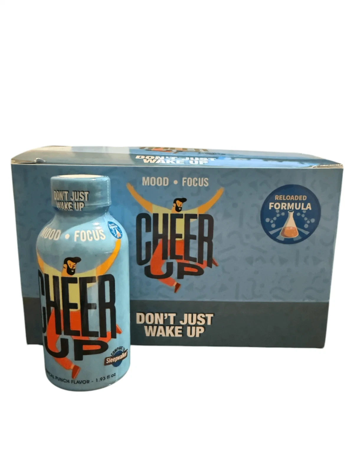 Cheer Up Pre-Workout Shots Extra Energy (Tropical Punch) 2oz each. (Box of 12)