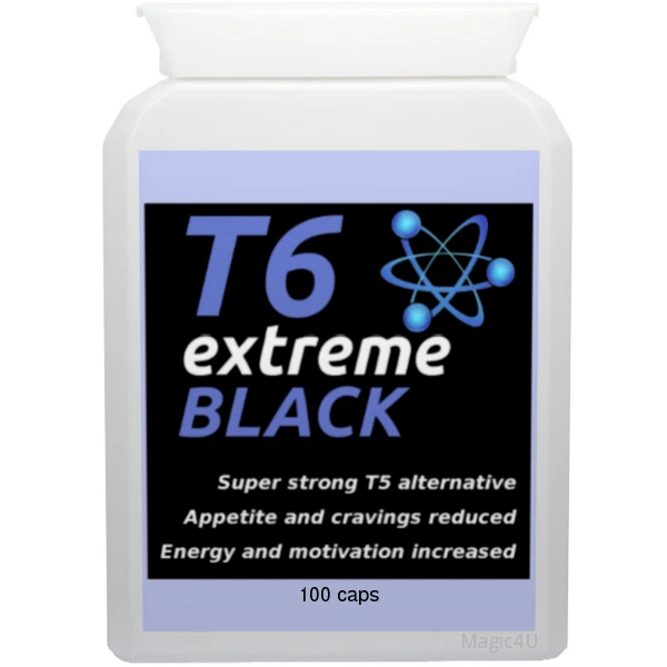 100 T6 EXTREME BLACK strong diet pills SLIMMING/WEIGHT LOSS; hardcore fat burner