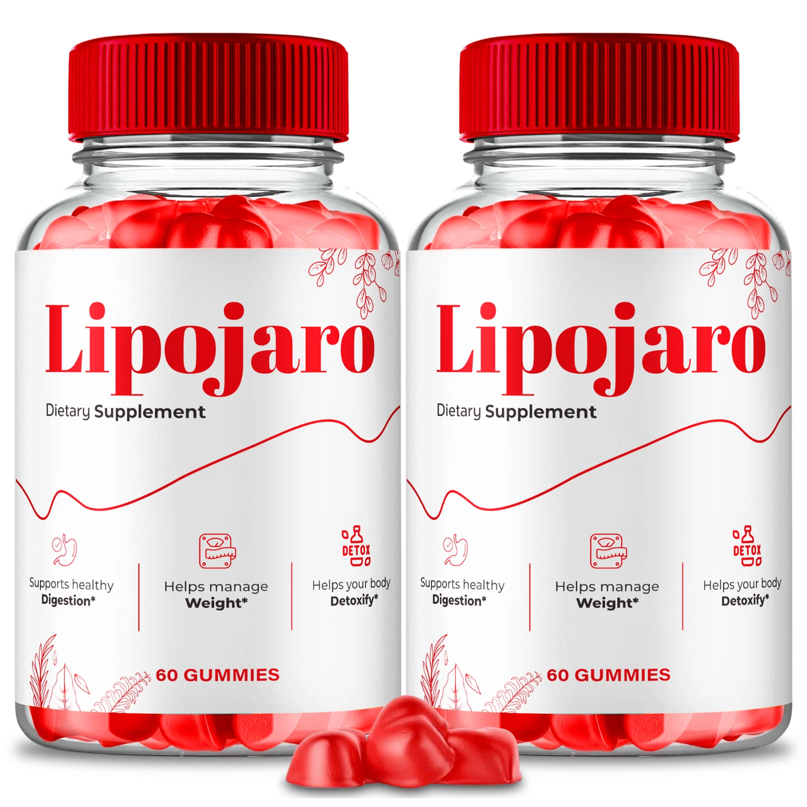 (2 Pack) LipoJaro Keto ACV Gummies, Lipo Jaro Keto Advanced Weight Loss Gummy