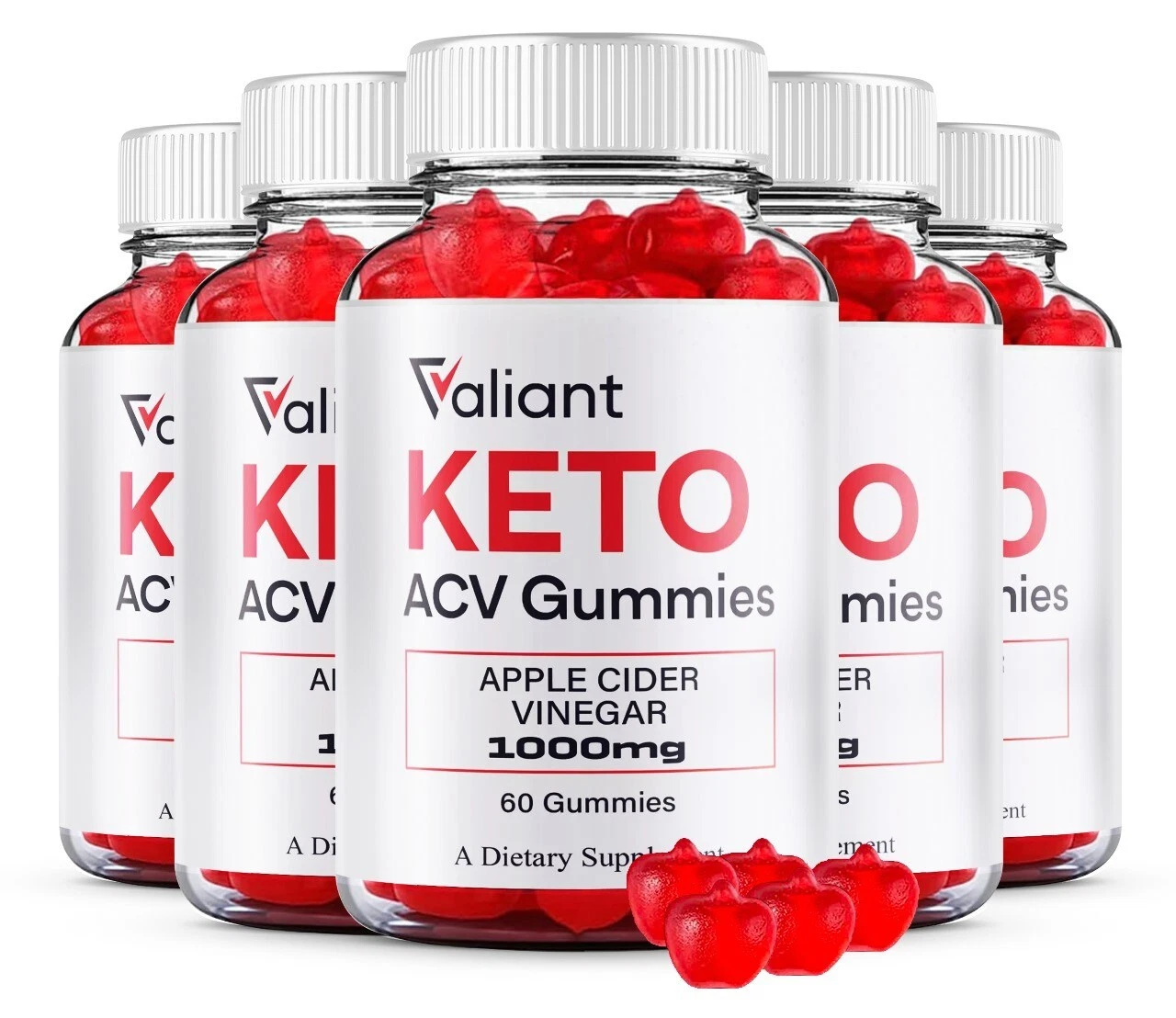 Valiant Keto + ACV Gummies Valient Max Strength Gummy ( 5 Pack )