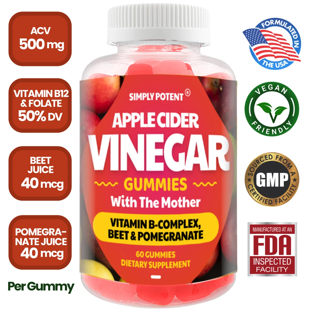 ACV Gummies - Apple Cider Vinegar for Detox & Weight Management | 60 Gummies