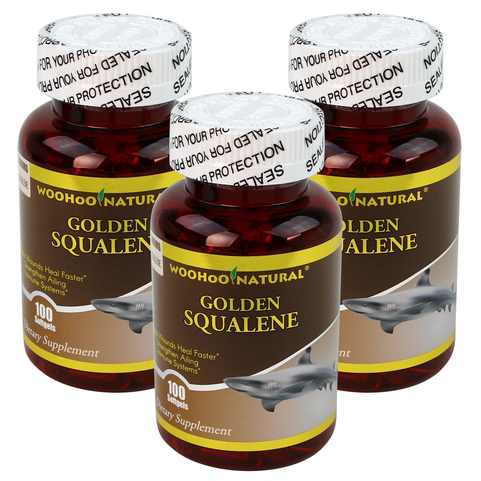 3 x Golden Squalene 1000 mg 100 Softgels