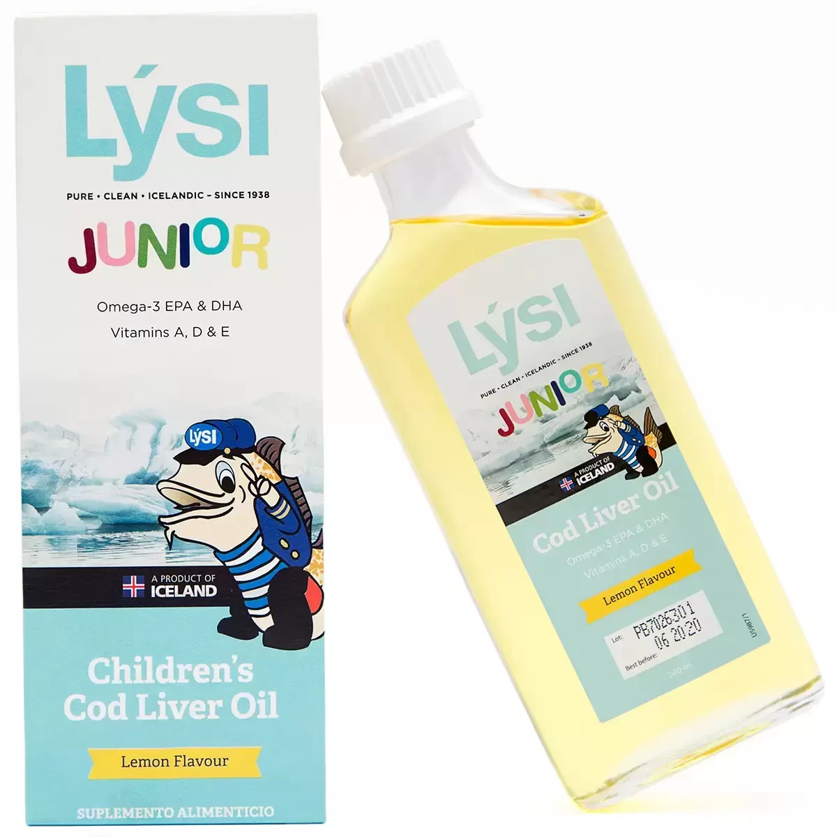 LÝSI JR ICELANDIC COD LIVER OIL FOR KIDS / Dietary Supplement / 240 mL