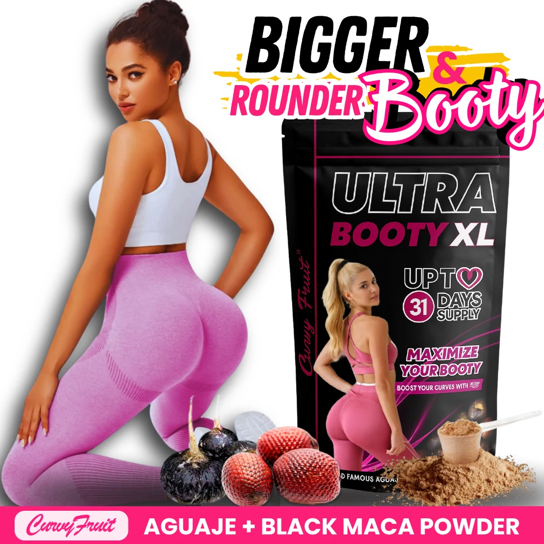 Maximum Butt Growth: Aguaje Curvy Fruit + Black Maca Root powder - 100% Natural