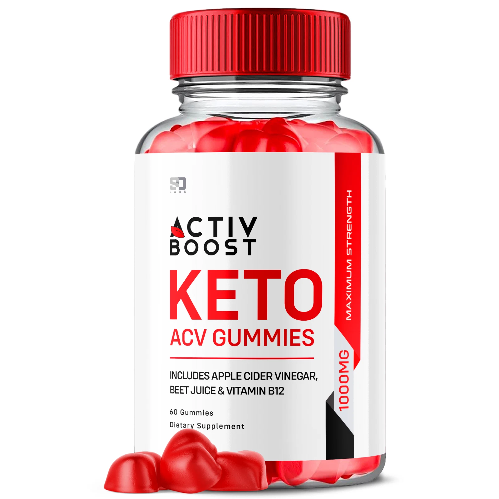 Activ Boost Keto ACV Gummies for Weight Loss, Fat Burn, and Energy (60 Gummies)
