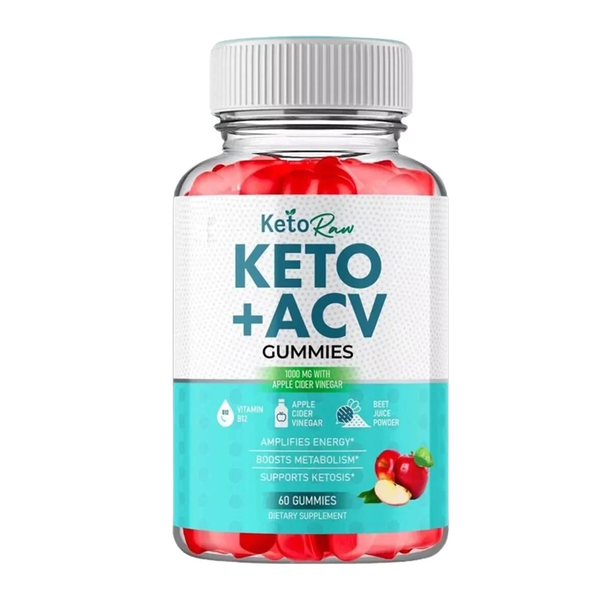 Keto Raw ACV Gummies, KetoRaw Weight Loss Supplement - 60 Gummies
