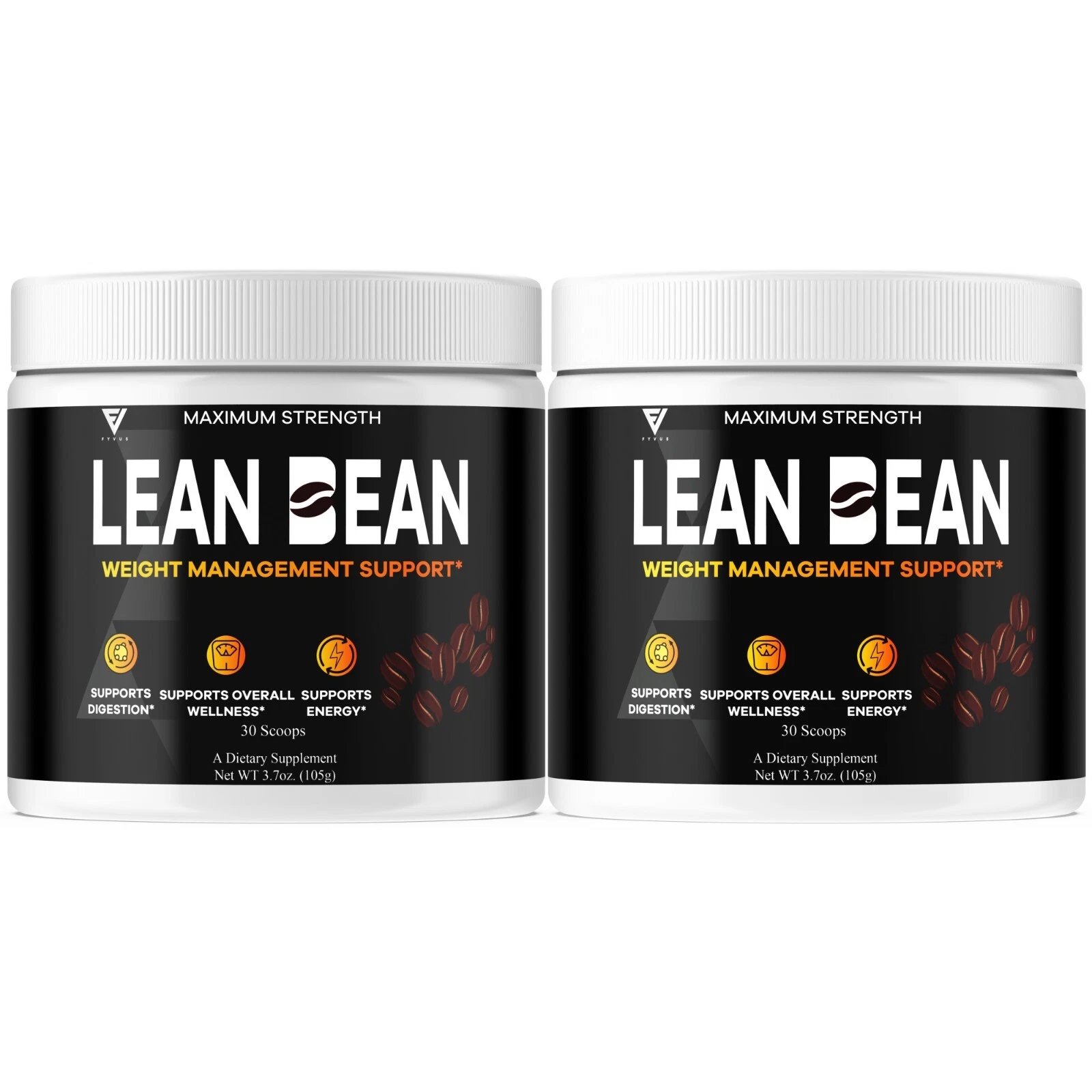 (2 Pack) Lean Bean Powder Supplement LeanBean Maximum Strength Formula (7.4oz)