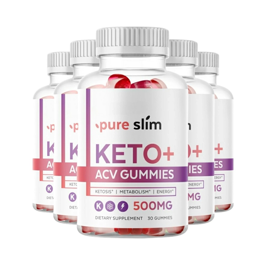 5-Pack Pure Slim Keto ACV Gummies, PureSlim Gummies Weight Loss -300 Gummies