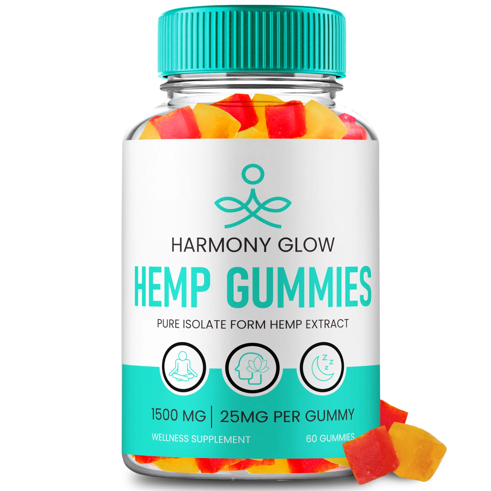 Harmony Glow Gummies - For Overall Health and Wellness Support Gummy 60ct