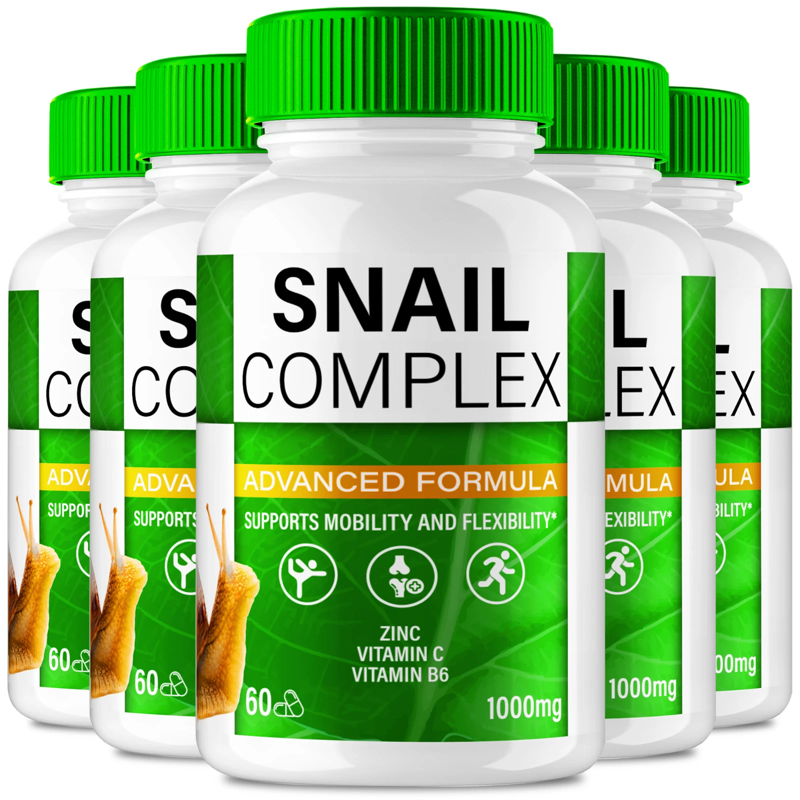(5 Pack) Snail Complex Joint Health Support Pills, Advanced Formula for Mobility