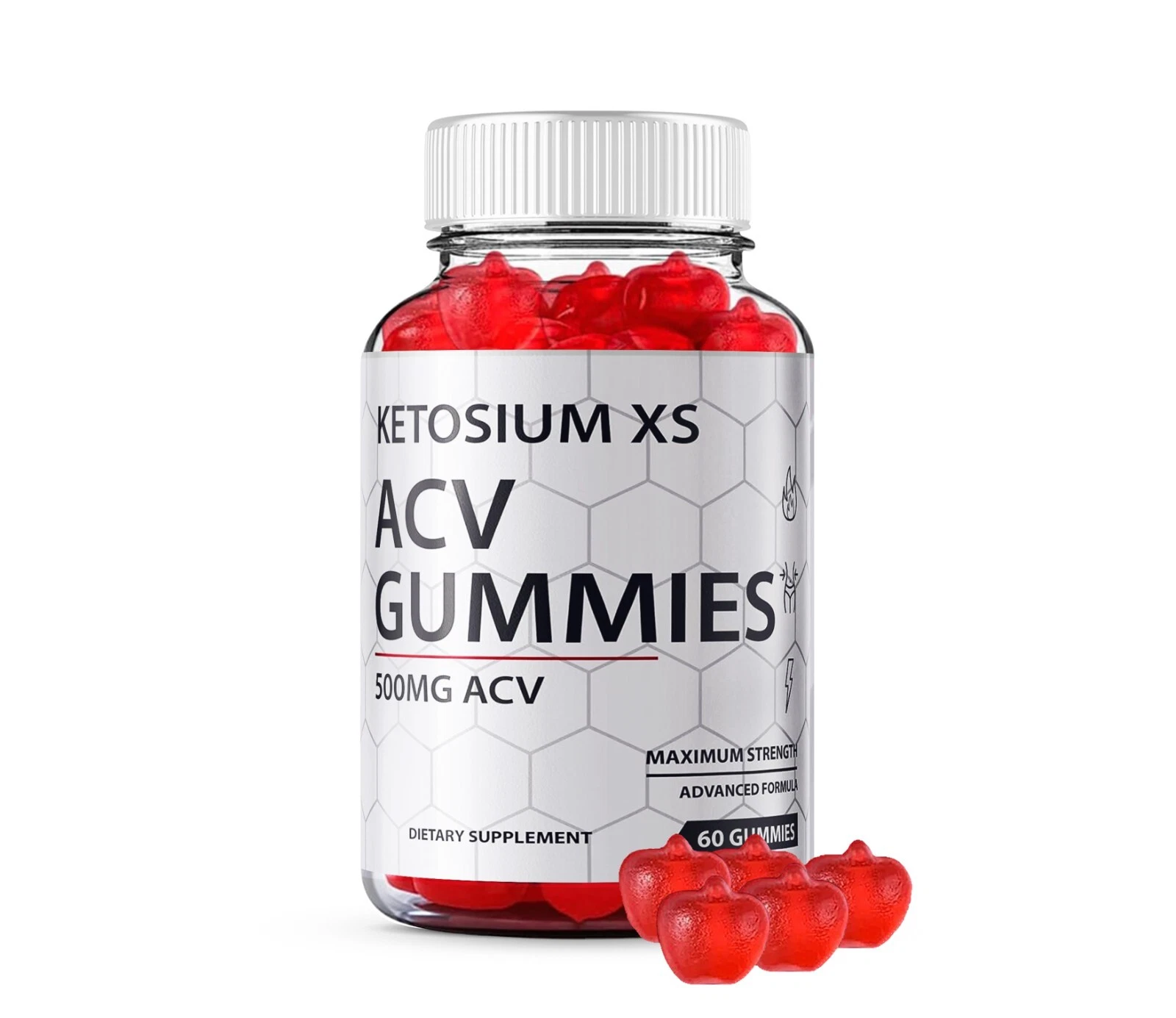 Ketosium XS ACV Gummies Weight Management Gluten-Free Suplement (60 Gummies)