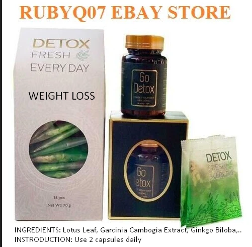 Combo Giam can Go Detox Herbal Tea and Fresh Everyday -Weight Loss (NO BOX)