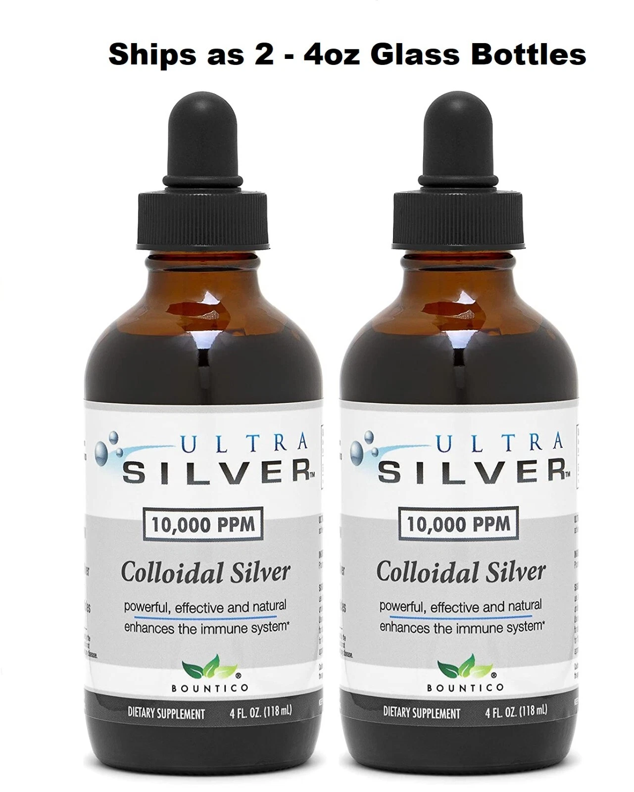 FREE SHIPPING!!! SILVER 10,000 PPM 8 OZ.- IMMUNE SUPPORT WITH DROPPER