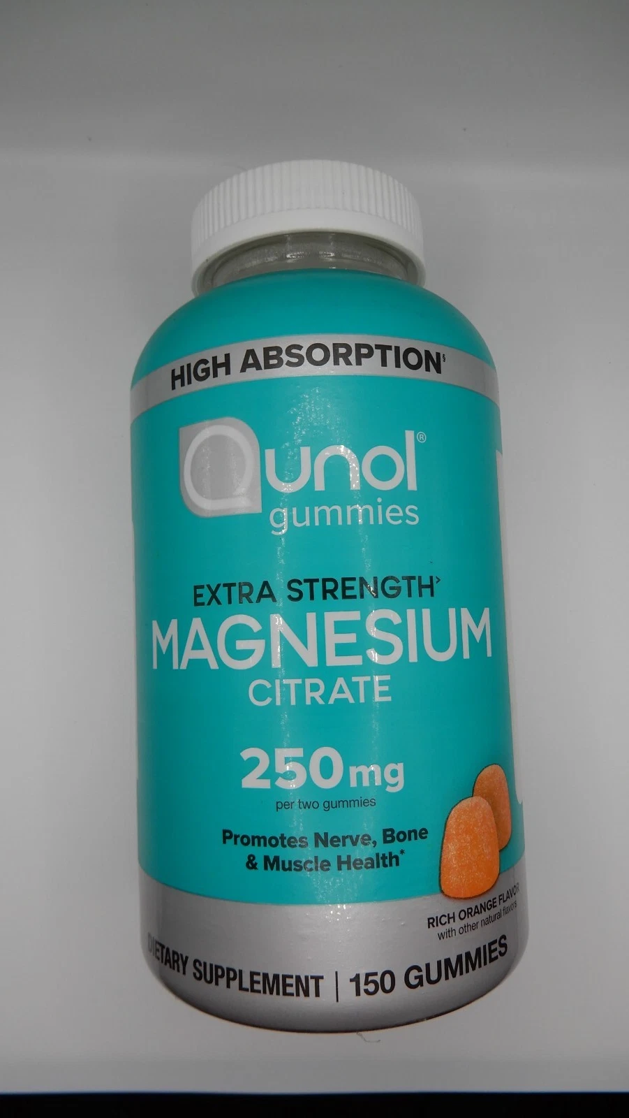 Qunol Extra Strength Magnesium Citrate 250mg 150 Gummies