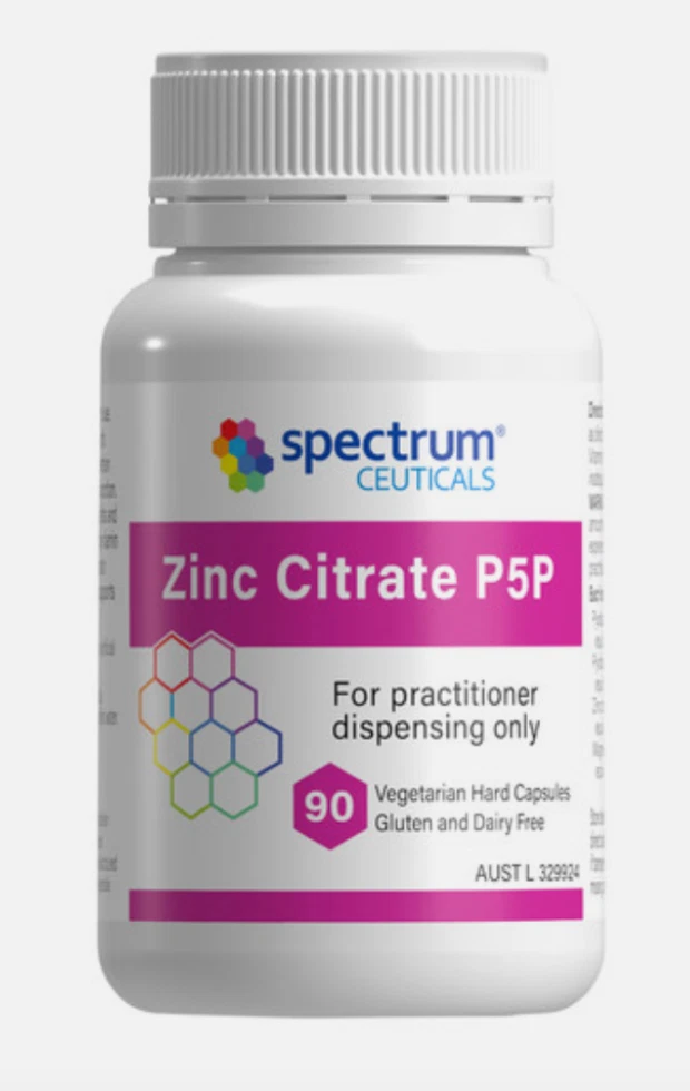 Spectrumceuticals Zinc Citrate P5P 90 Caps