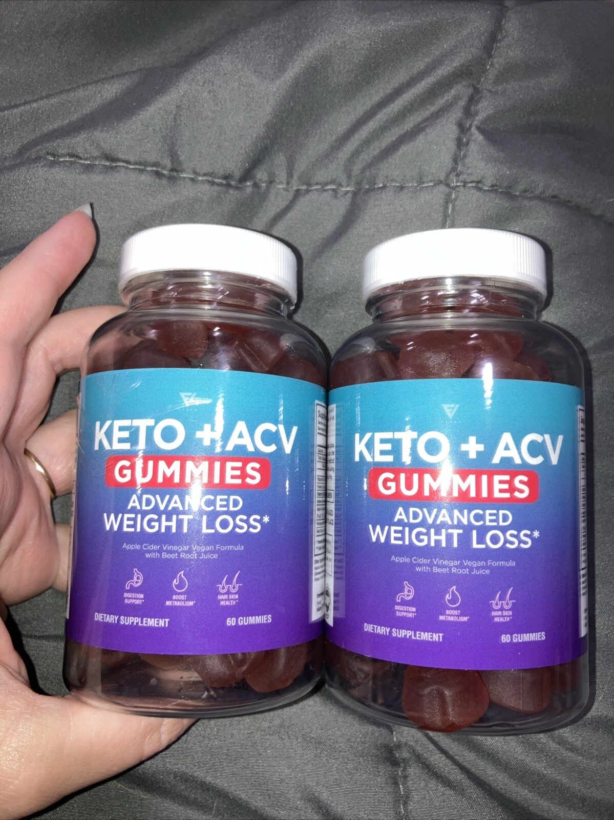 2 Bottles Of Fyvus Keto + ACV Gummies Advanced Weight Loss Supplement 6/2025