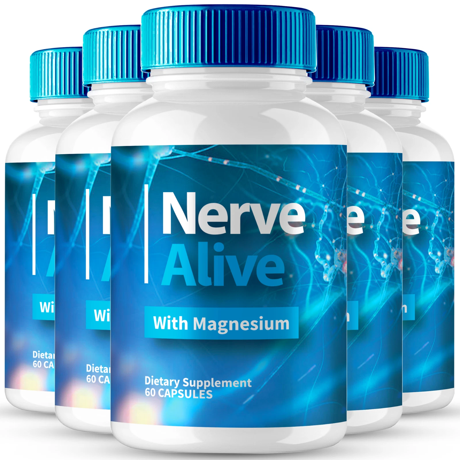 (5 Pack) Nerve Alive for Nerve Capsules, NerveAlive for Neuropathy Supplement
