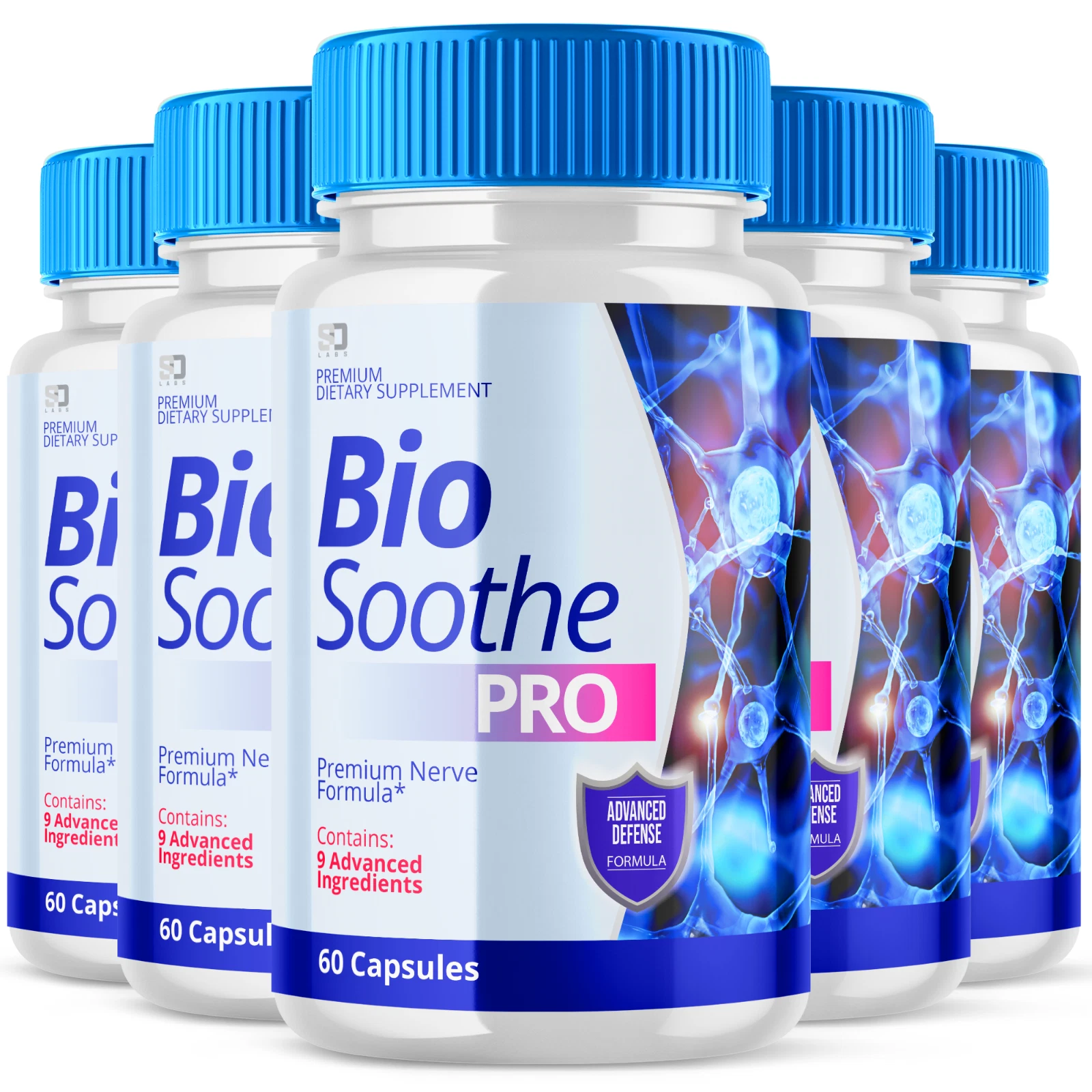 (5 Pack) Bio Soothe Pro, BioSoothe Premium Nerve Pain Formula (300 Capsules)