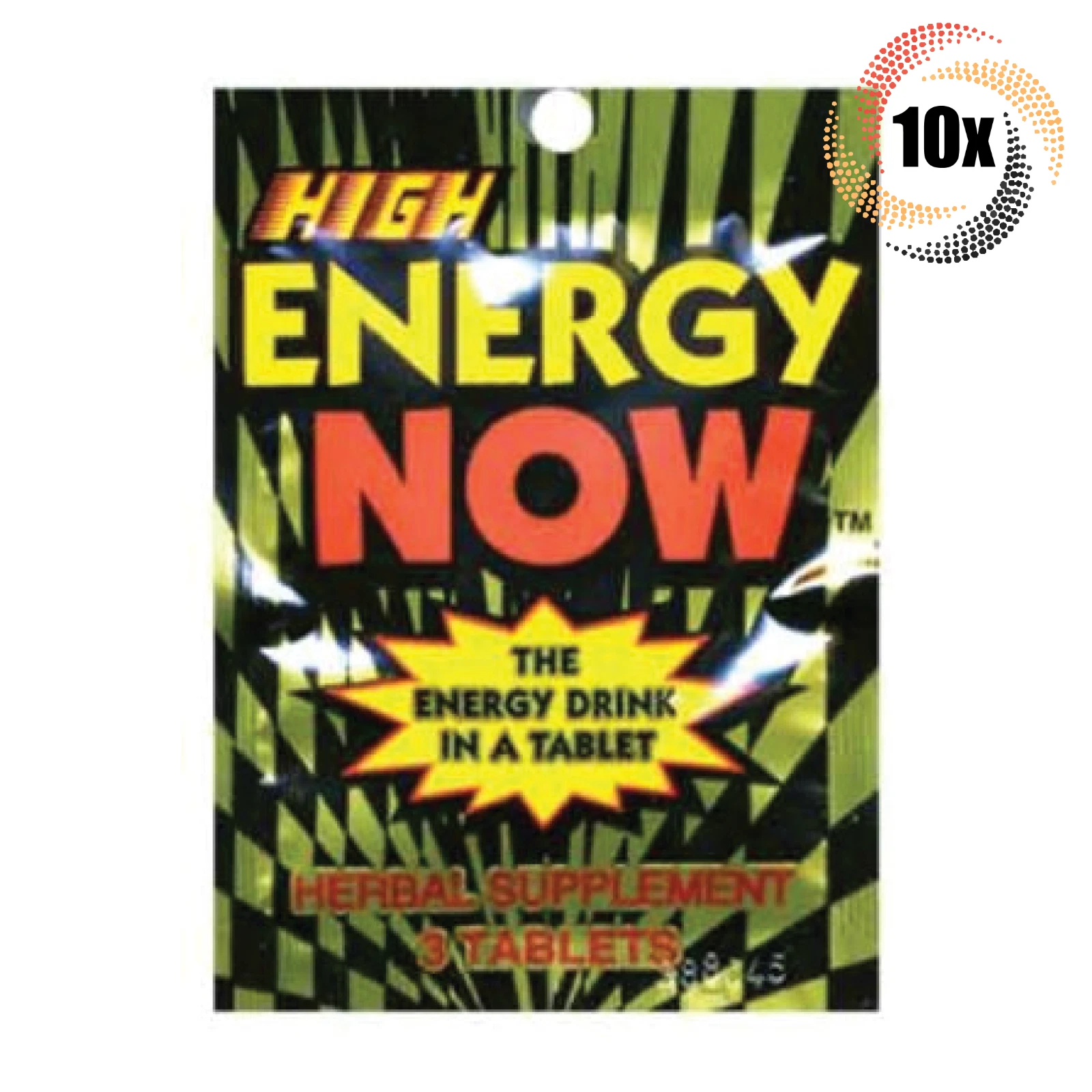 10x Packs Energy Now High Weight Loss Herbal Supplements | 3 Tablets Per Pack