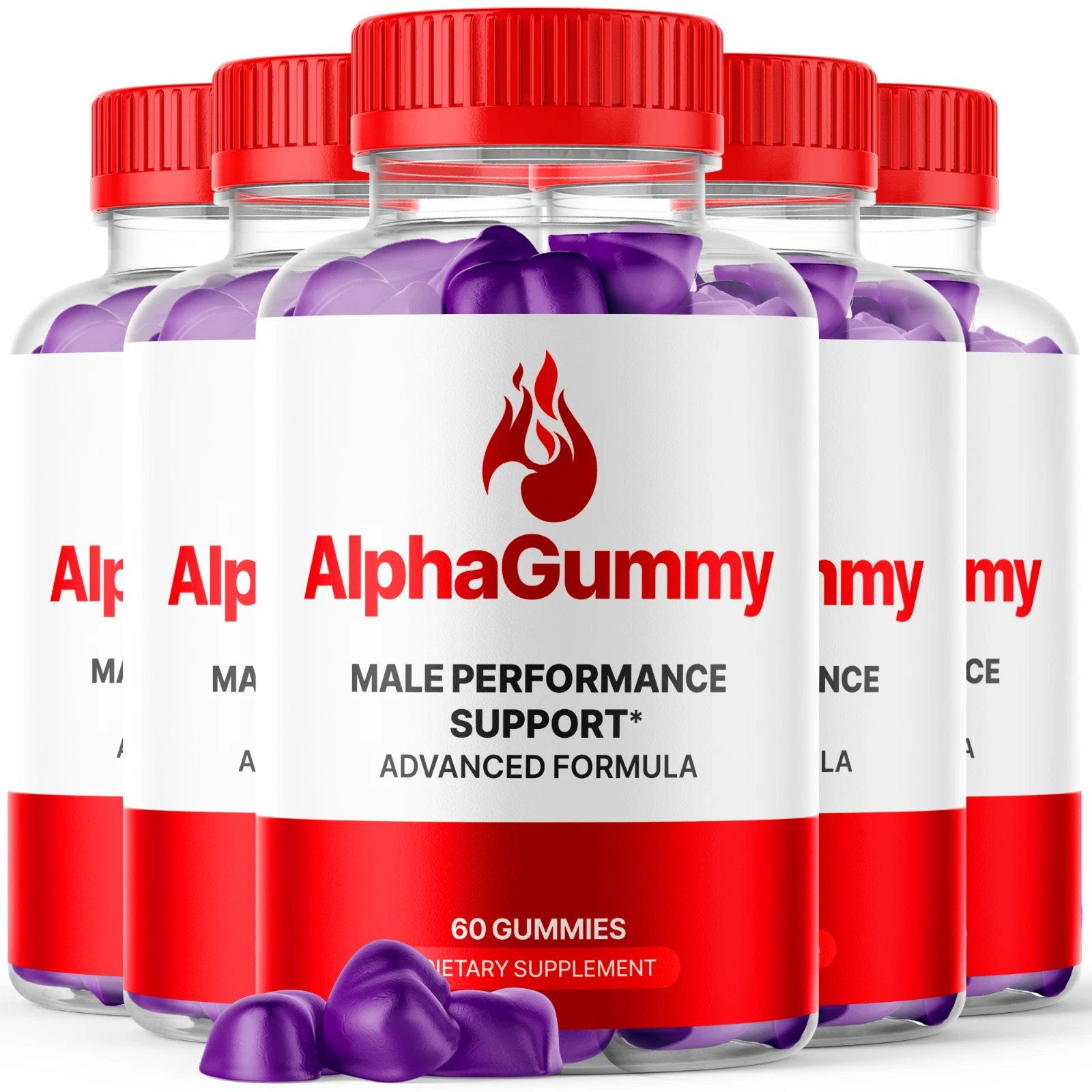 AlphaGummy for Men Advanced Energy & Performance Vitamin Supplement 300 Gummies