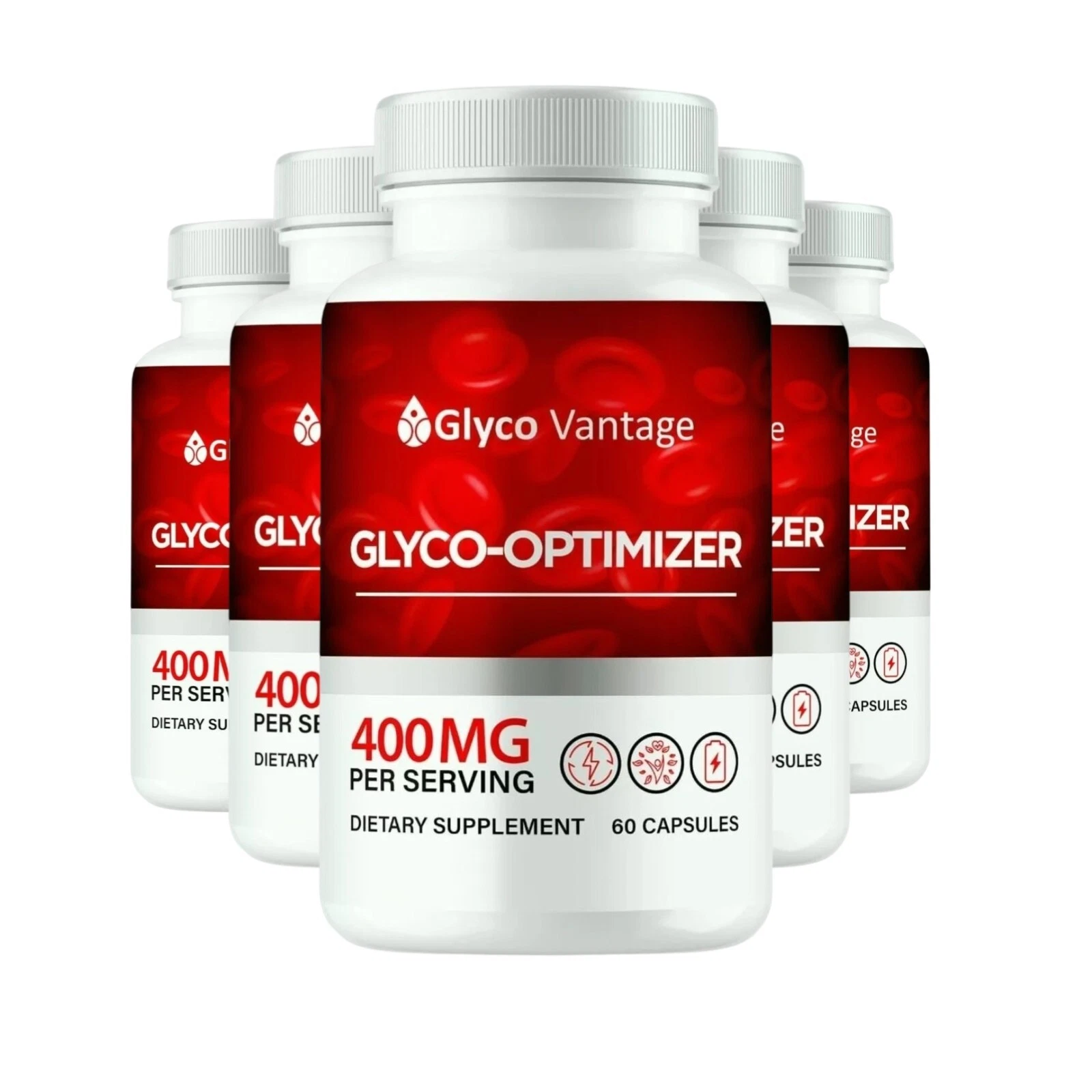 5-Pack Glyco Vantage Glyco Optimizer, GlycoVantage for Blood Sugar -300 Capsules