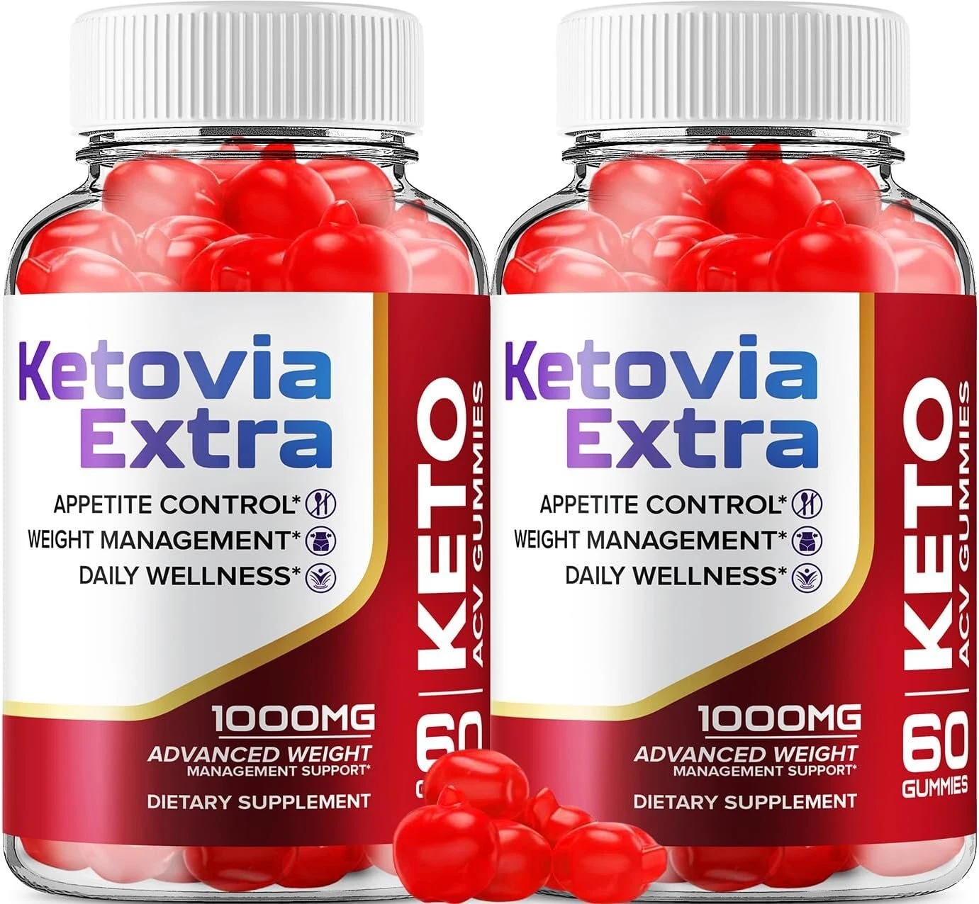 (2 Pack) Ketovia Extra Keto ACV Gummies - Official - Keto Ketovia ACV...