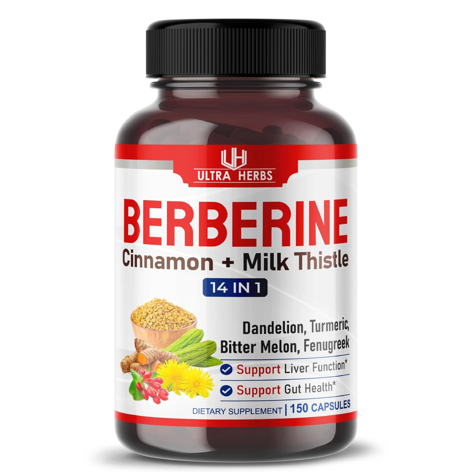 Premium Berberine 12200MG with Cinnamon Milk Thistle *USA Made & Test* Promot...