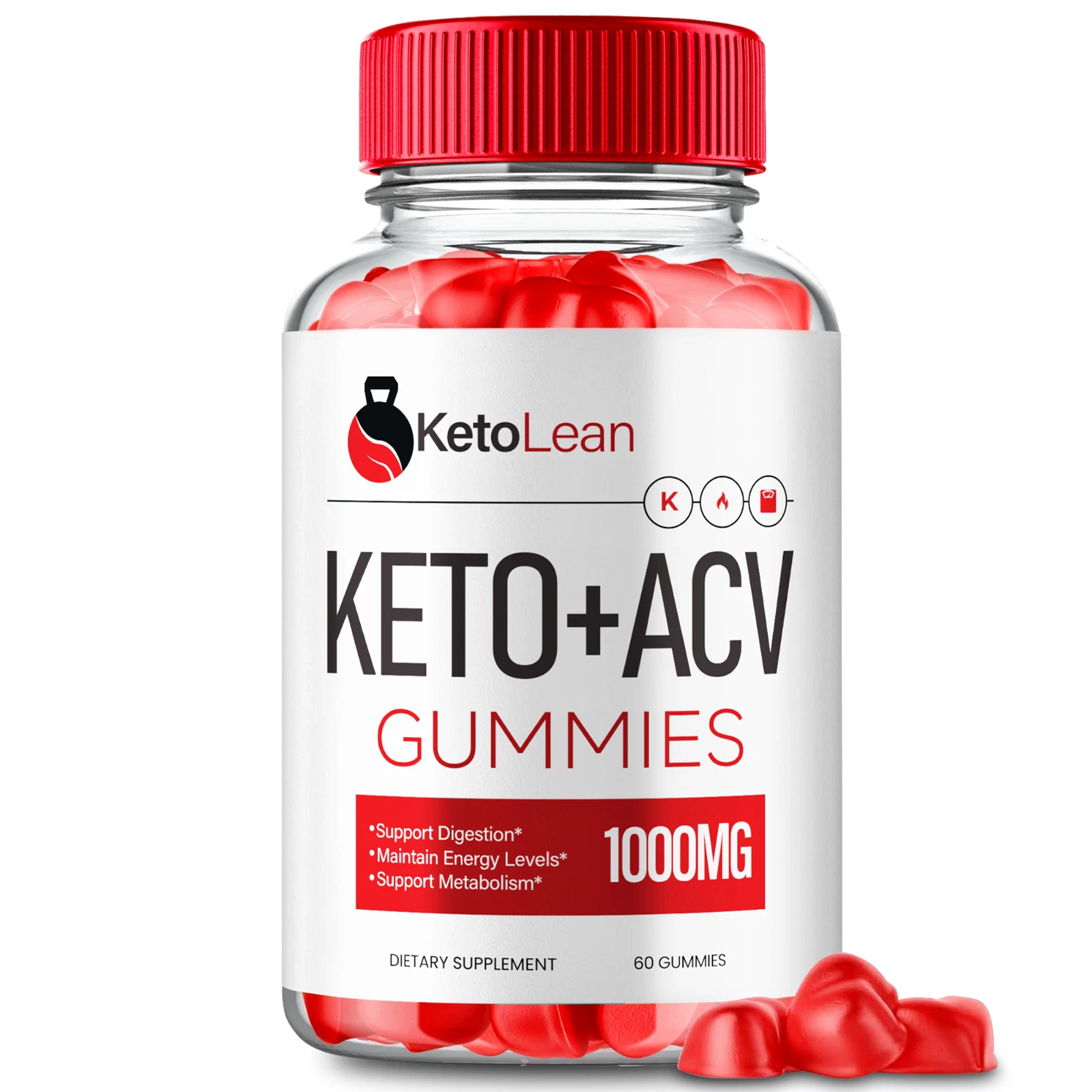Keto Lean ACV Gummies, KetoLean Weight Management Support Gummies 60ct