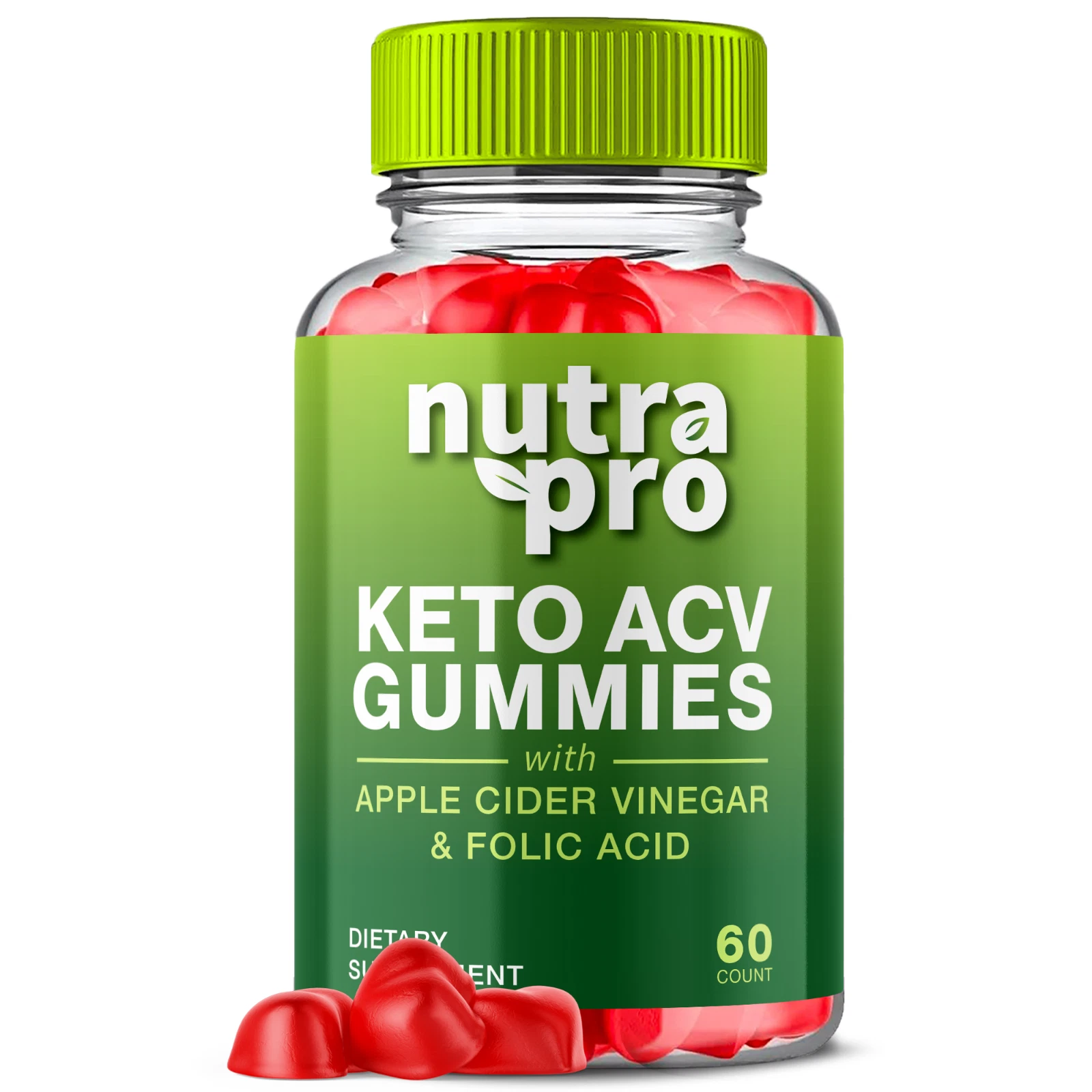 1 Pack Nutra Pro Keto ACV Gummies Maximum Strength Vitamin Formula, 60 Gummies