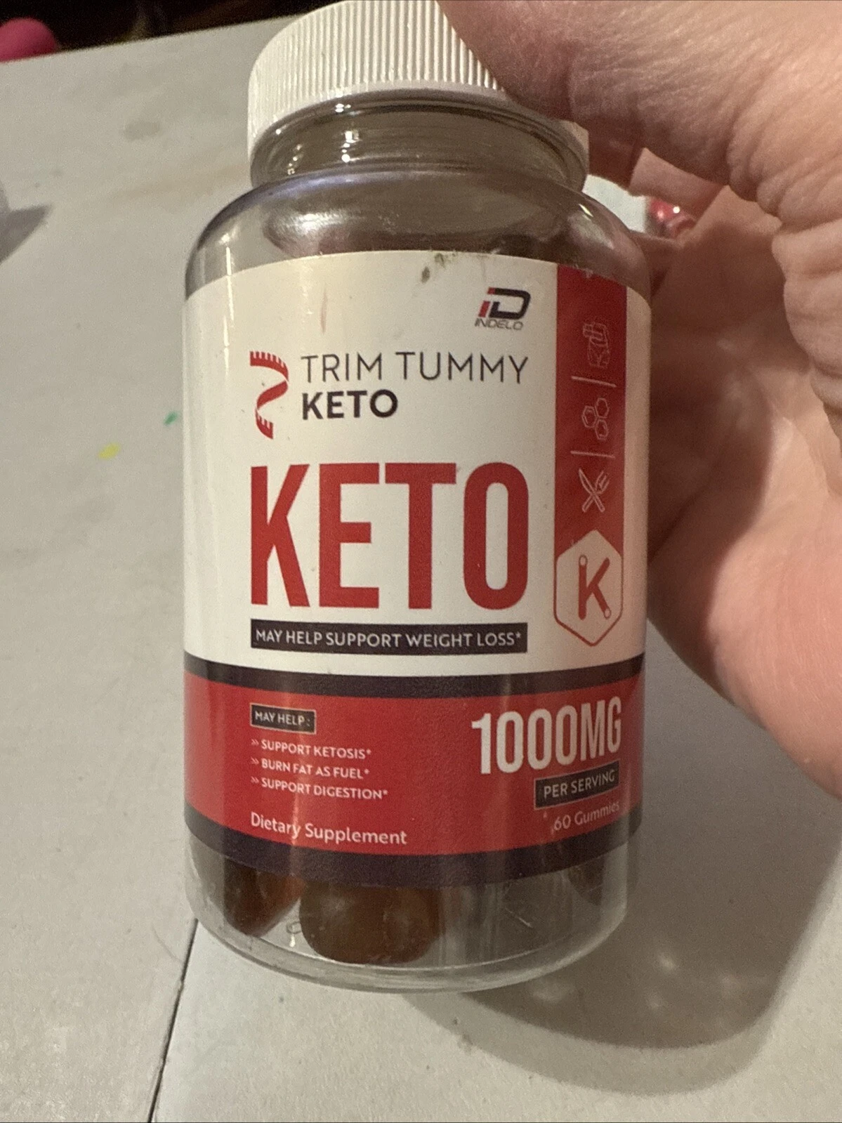 Trim Tummy Keto Gummies to Suppress Appetite and Lose Belly Fat 60ct Exp 4/26