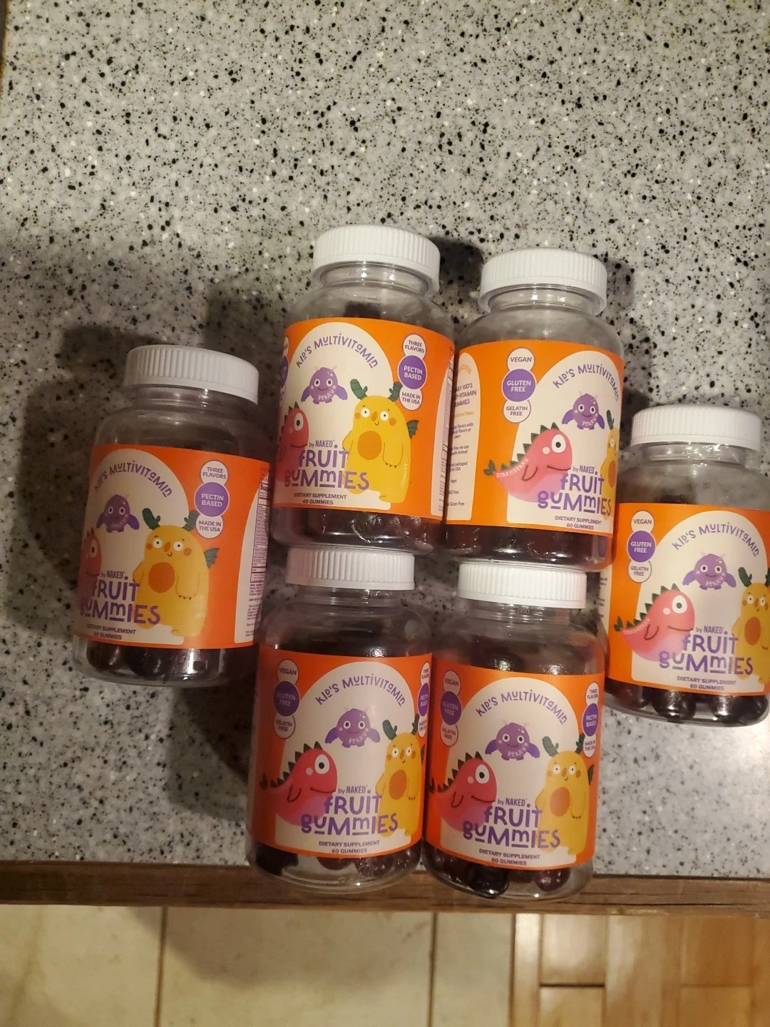 LOT 360 Count Naked Nutrition Kid’s Multivitamin Fruit Gummies 6 Bottles